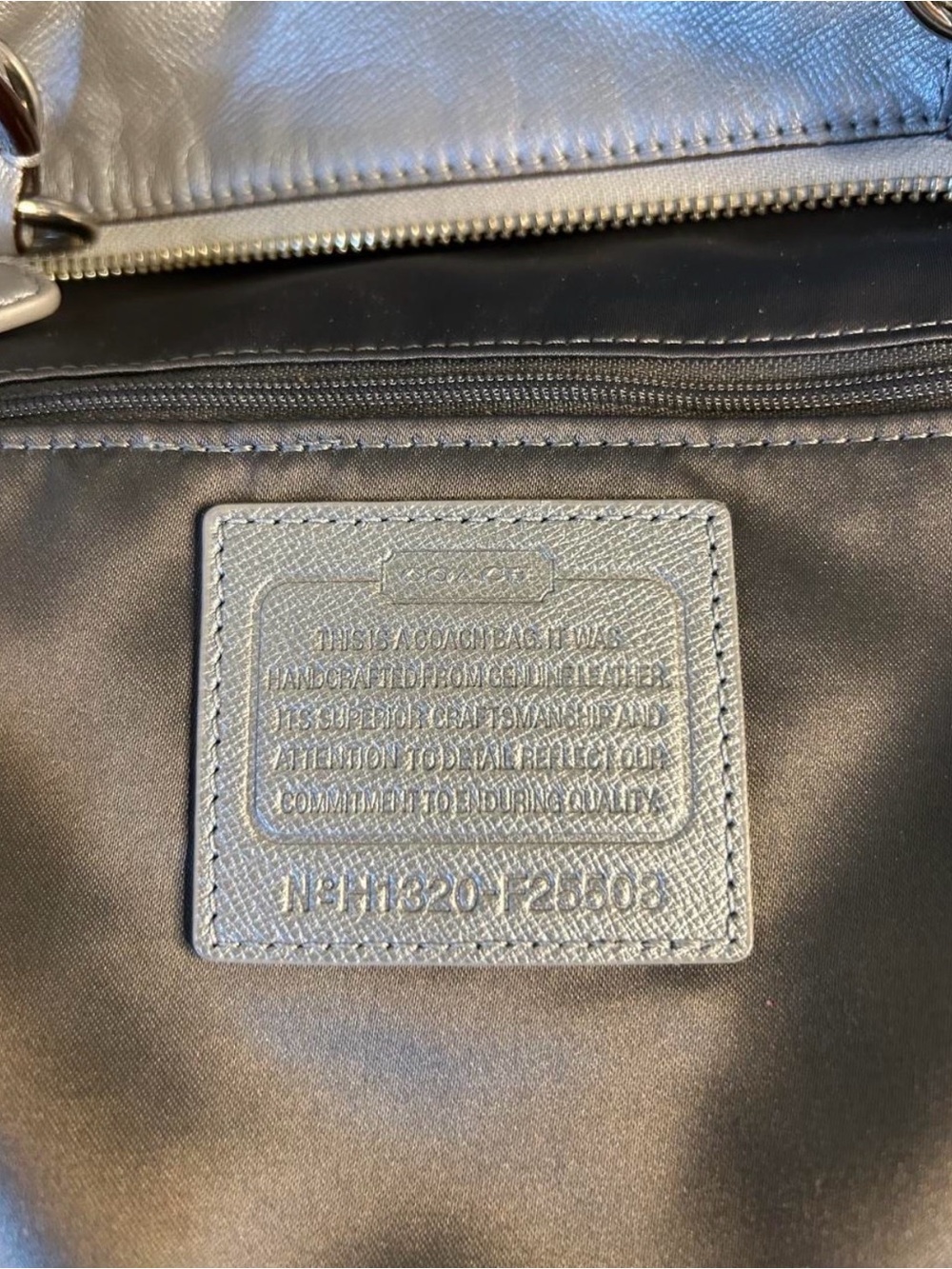 Coach Campbell Large Leather Turnlock Satchel - Picture 5 of 14